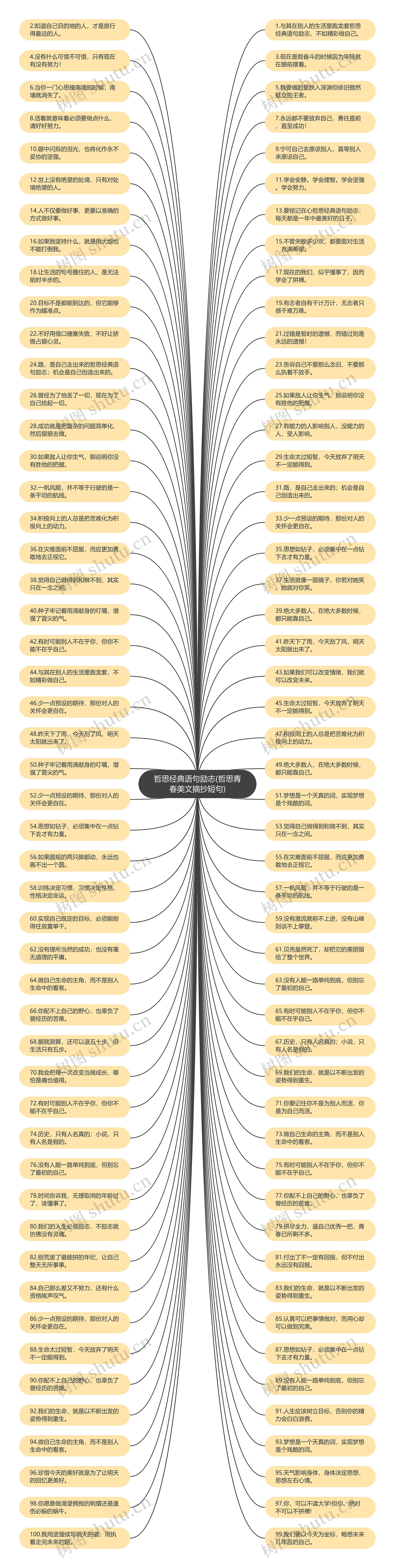 哲思经典语句励志(哲思青春美文摘抄短句)思维导图