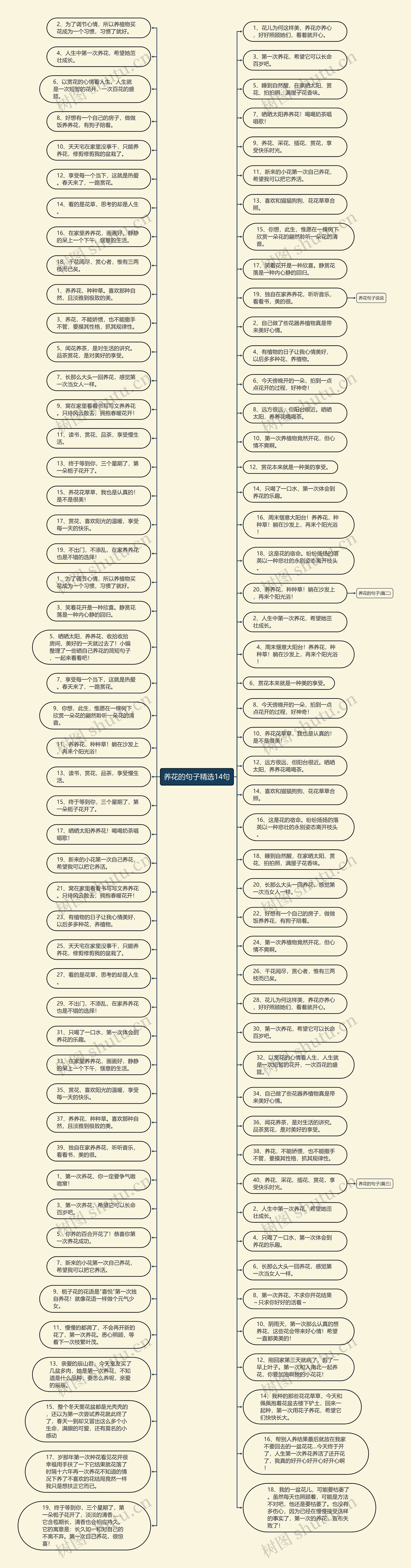 养花的句子精选14句思维导图