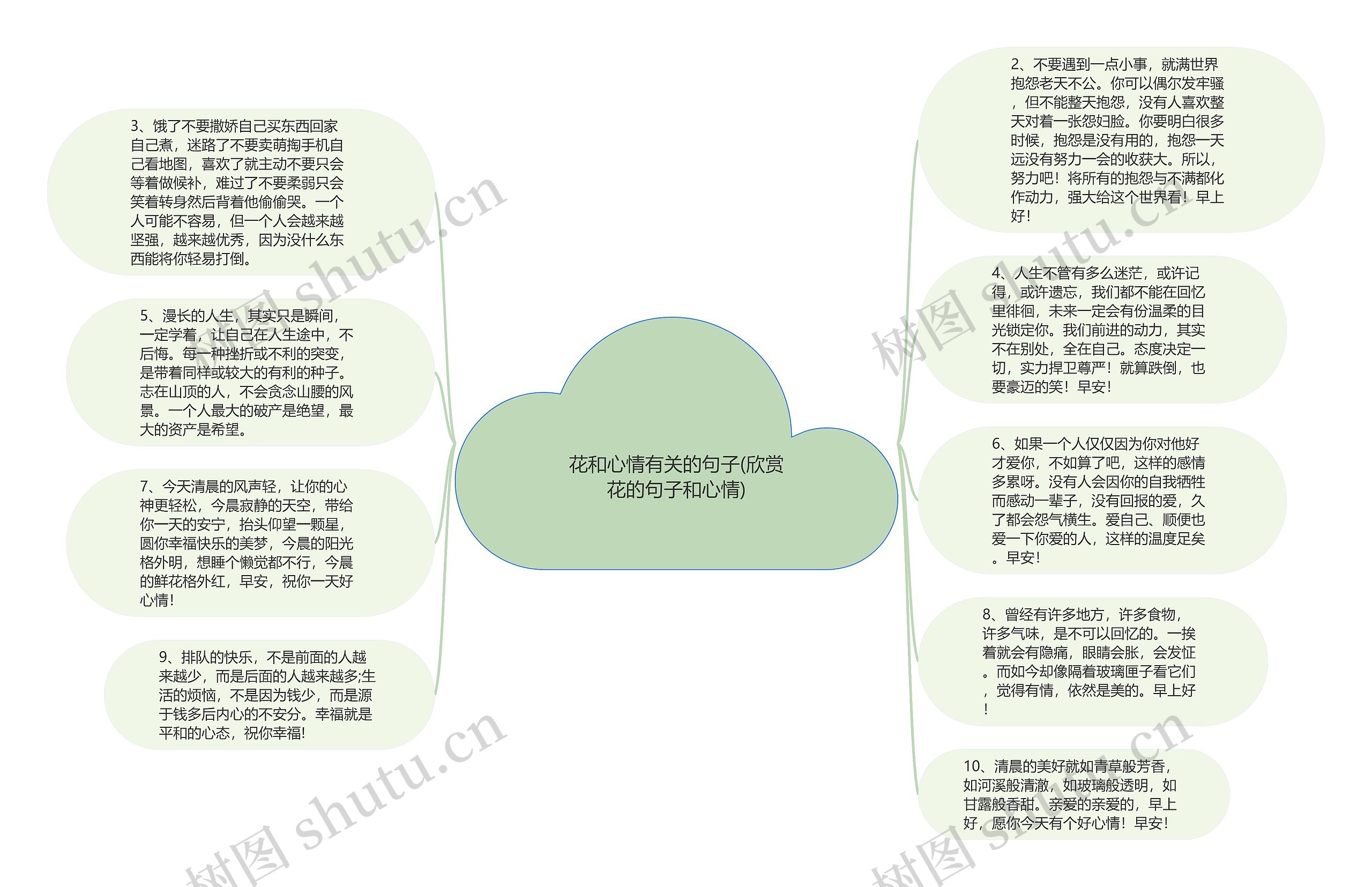 花和心情有关的句子(欣赏花的句子和心情)思维导图