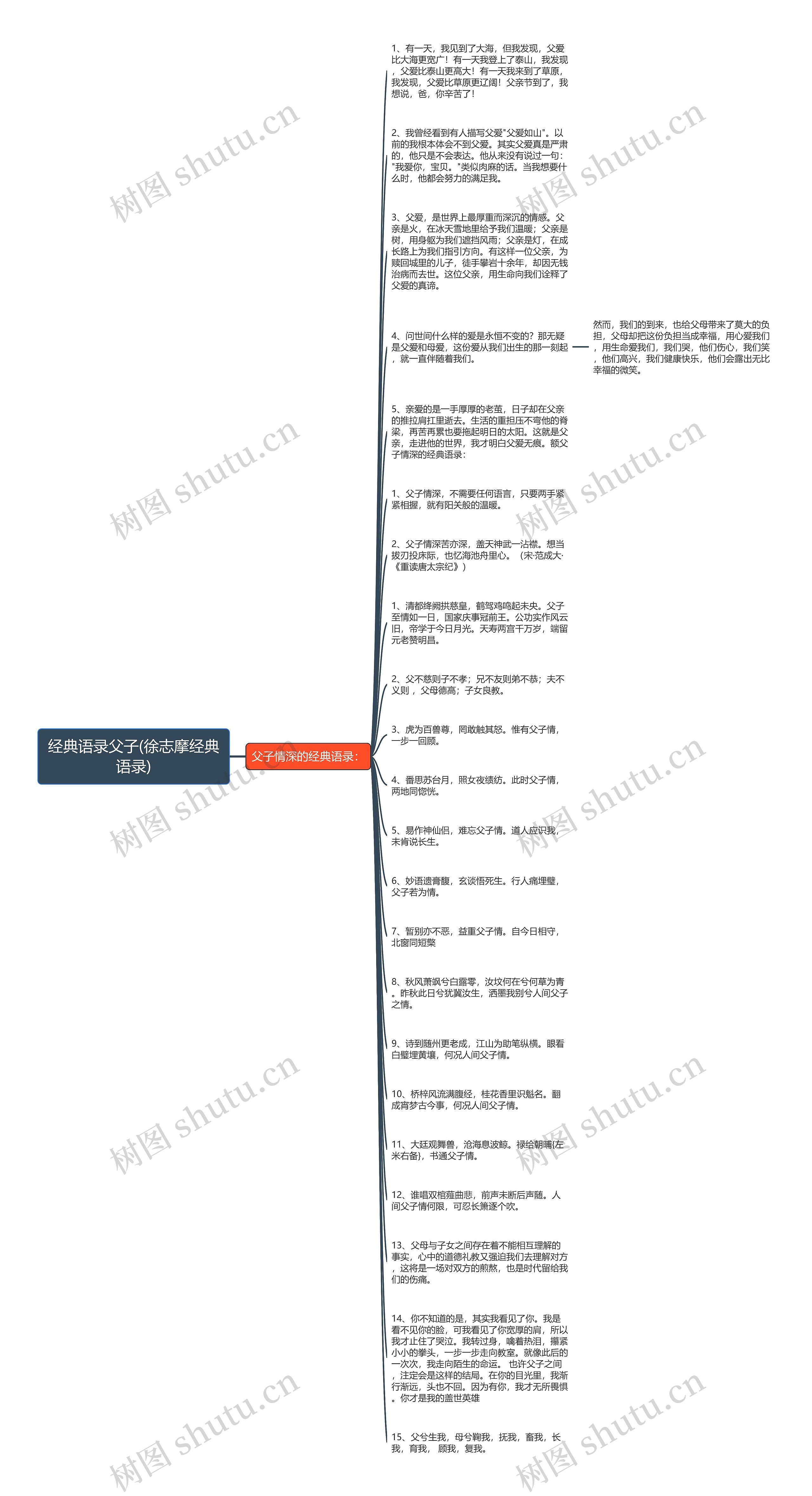 经典语录父子(徐志摩经典语录)思维导图