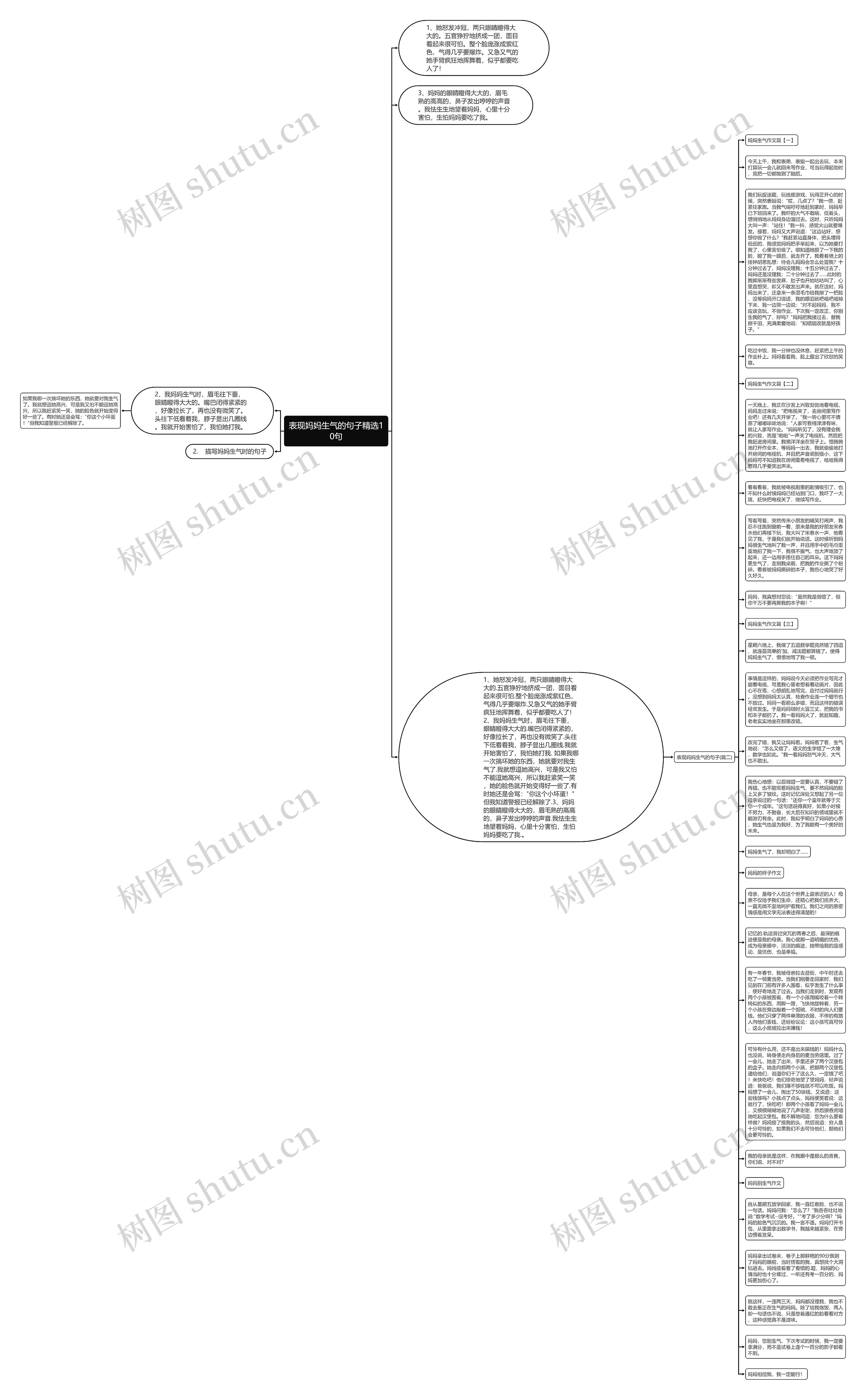 表现妈妈生气的句子精选10句思维导图