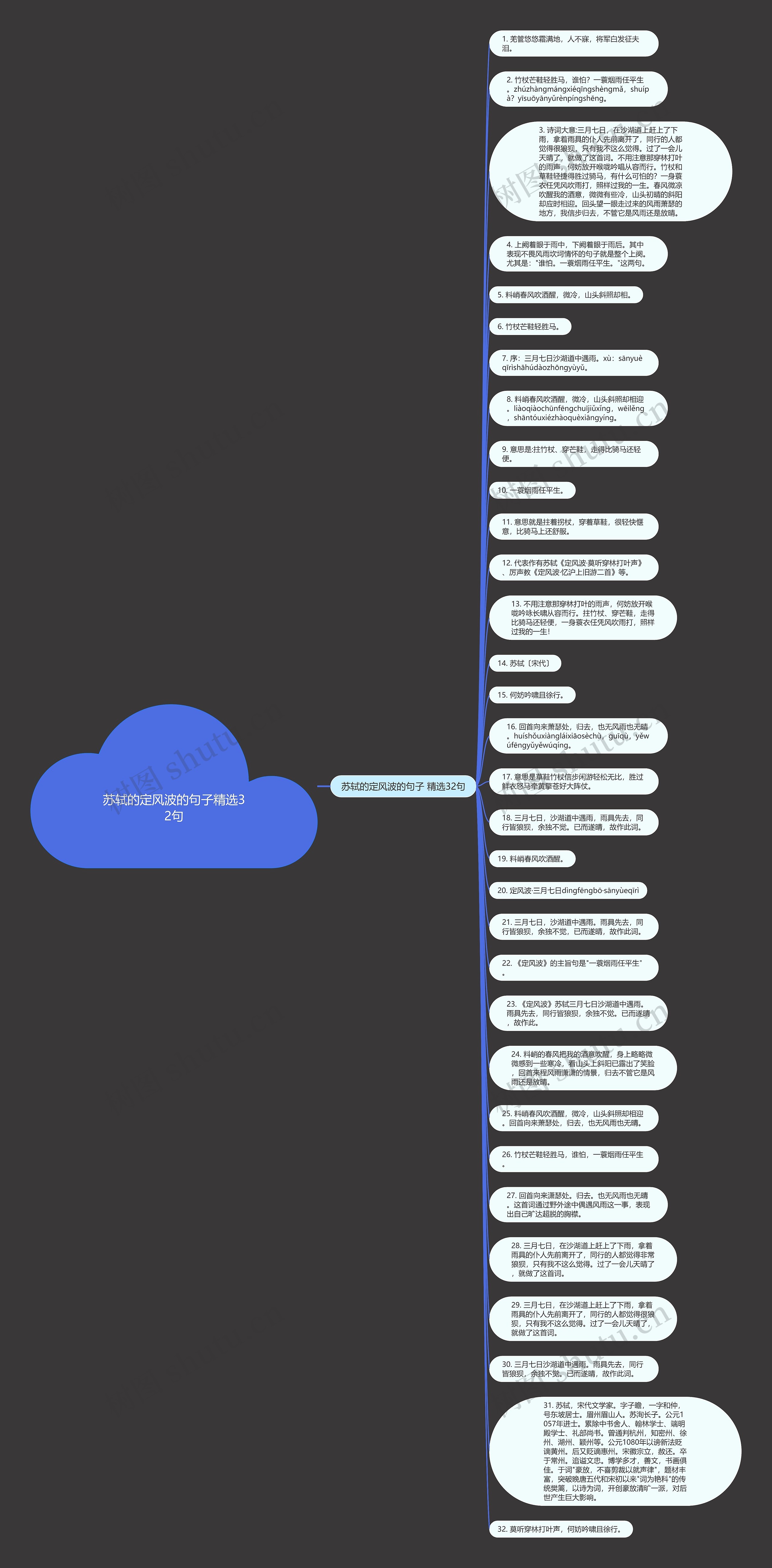 苏轼的定风波的句子精选32句