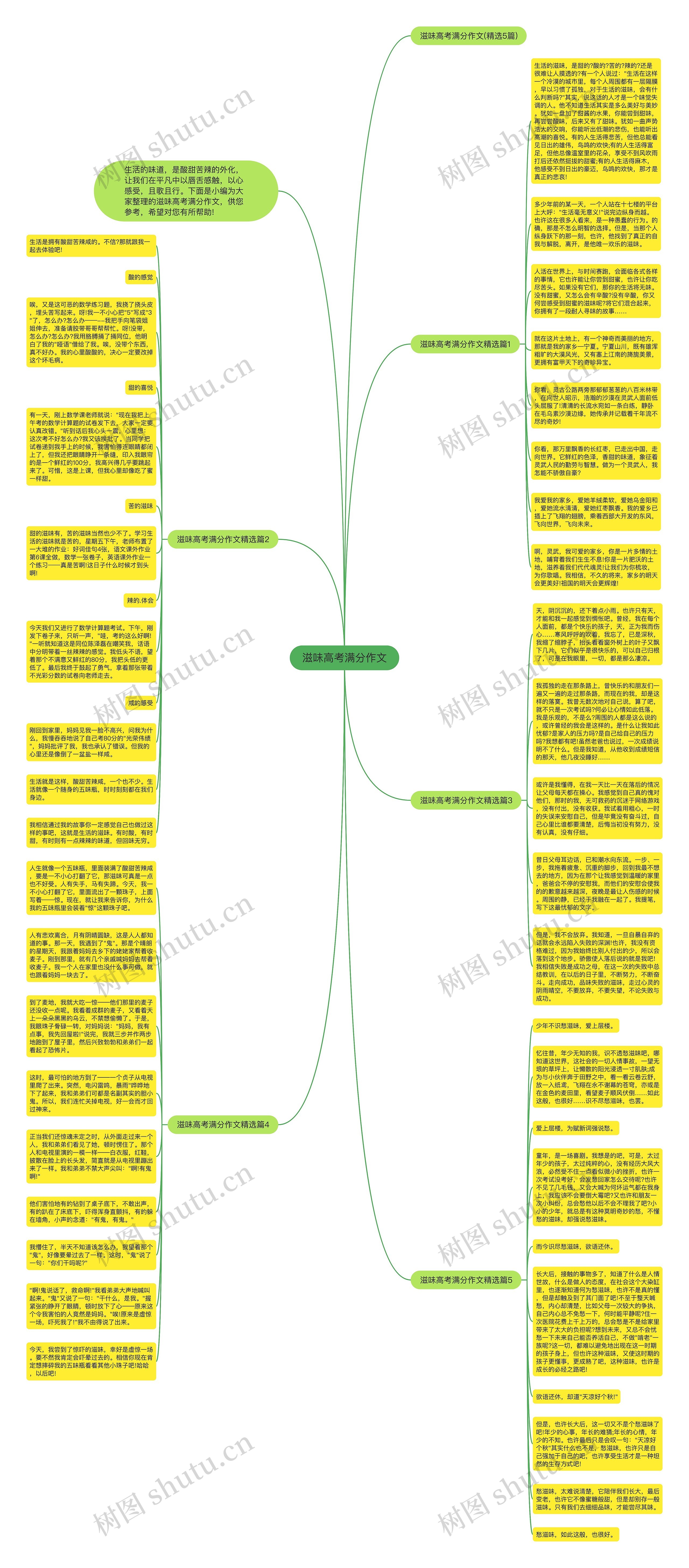 滋味高考满分作文思维导图