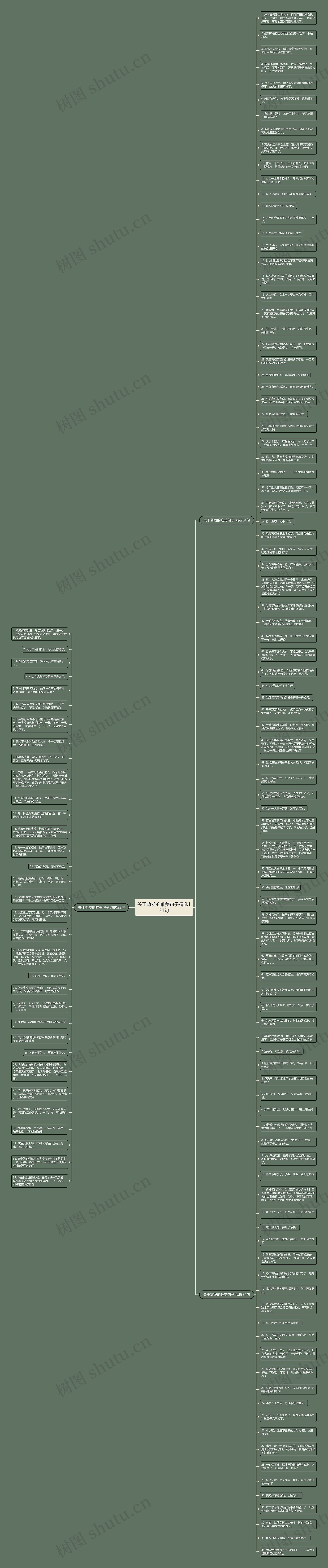关于剪发的唯美句子精选131句思维导图