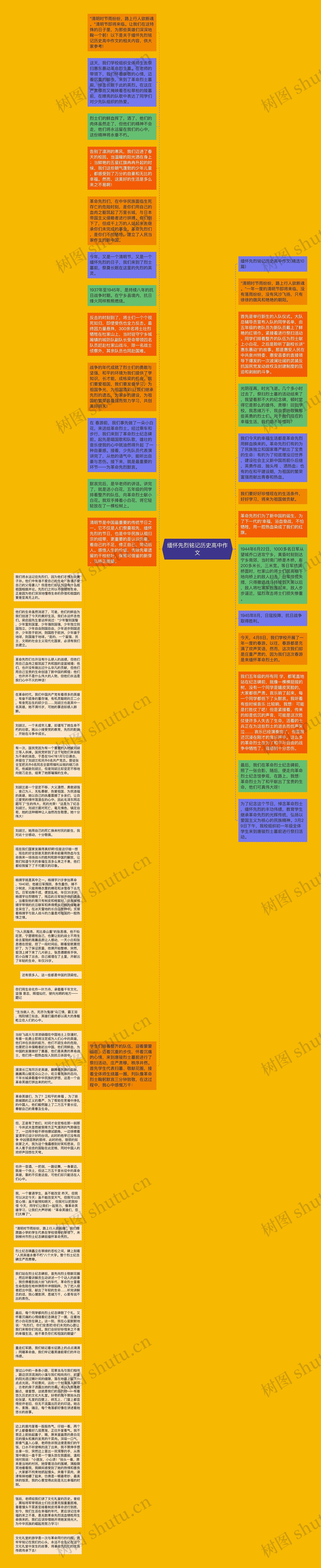 缅怀先烈铭记历史高中作文