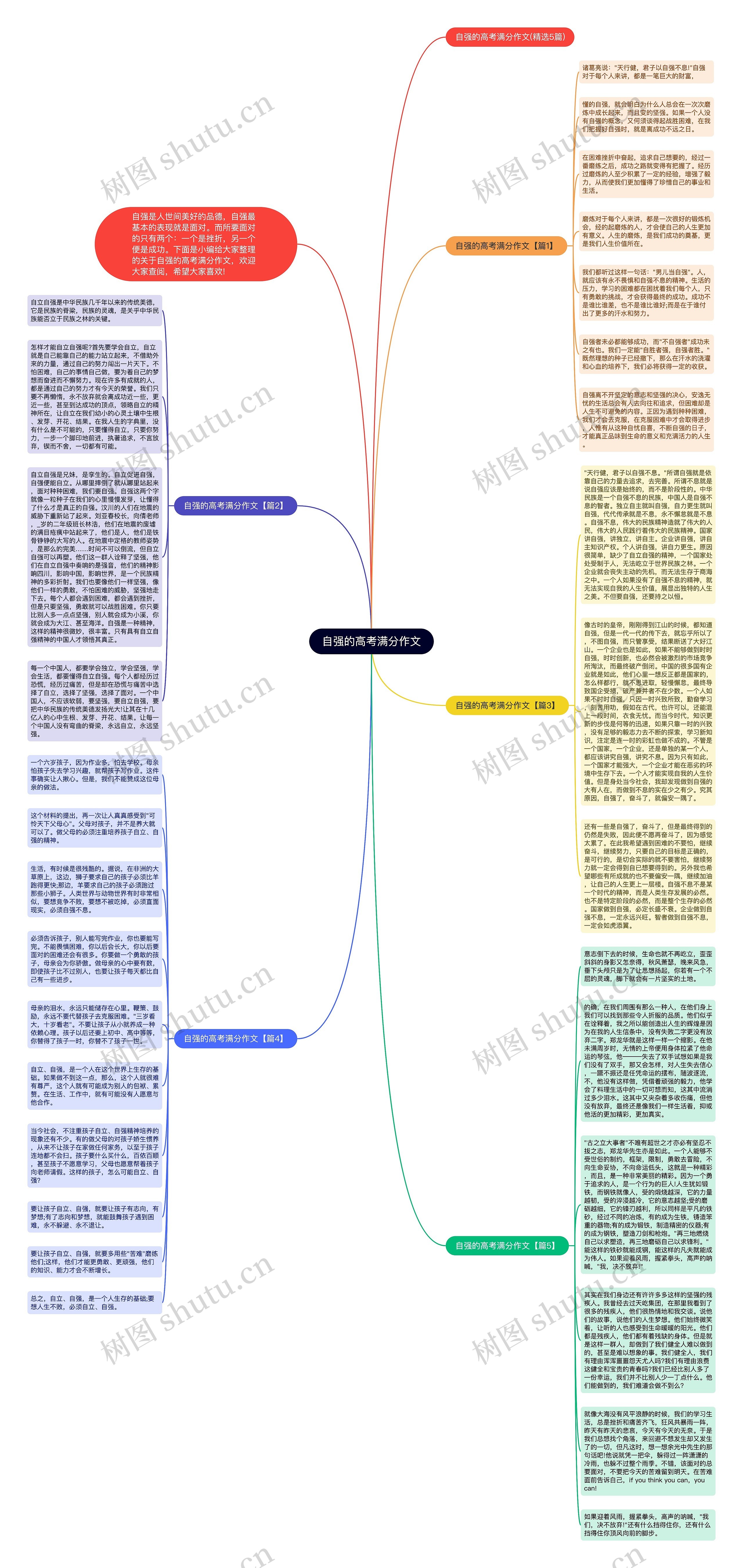 自强的高考满分作文思维导图