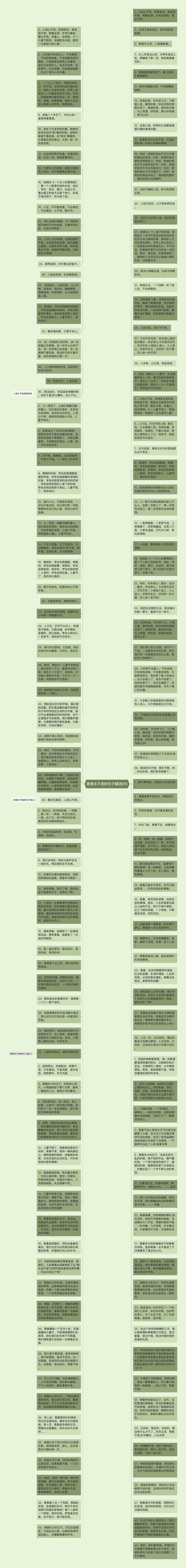 青春永不老的句子精选8句思维导图