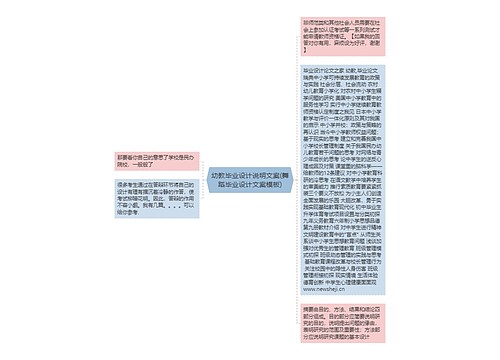 幼教毕业设计说明文案(舞蹈毕业设计文案模板)