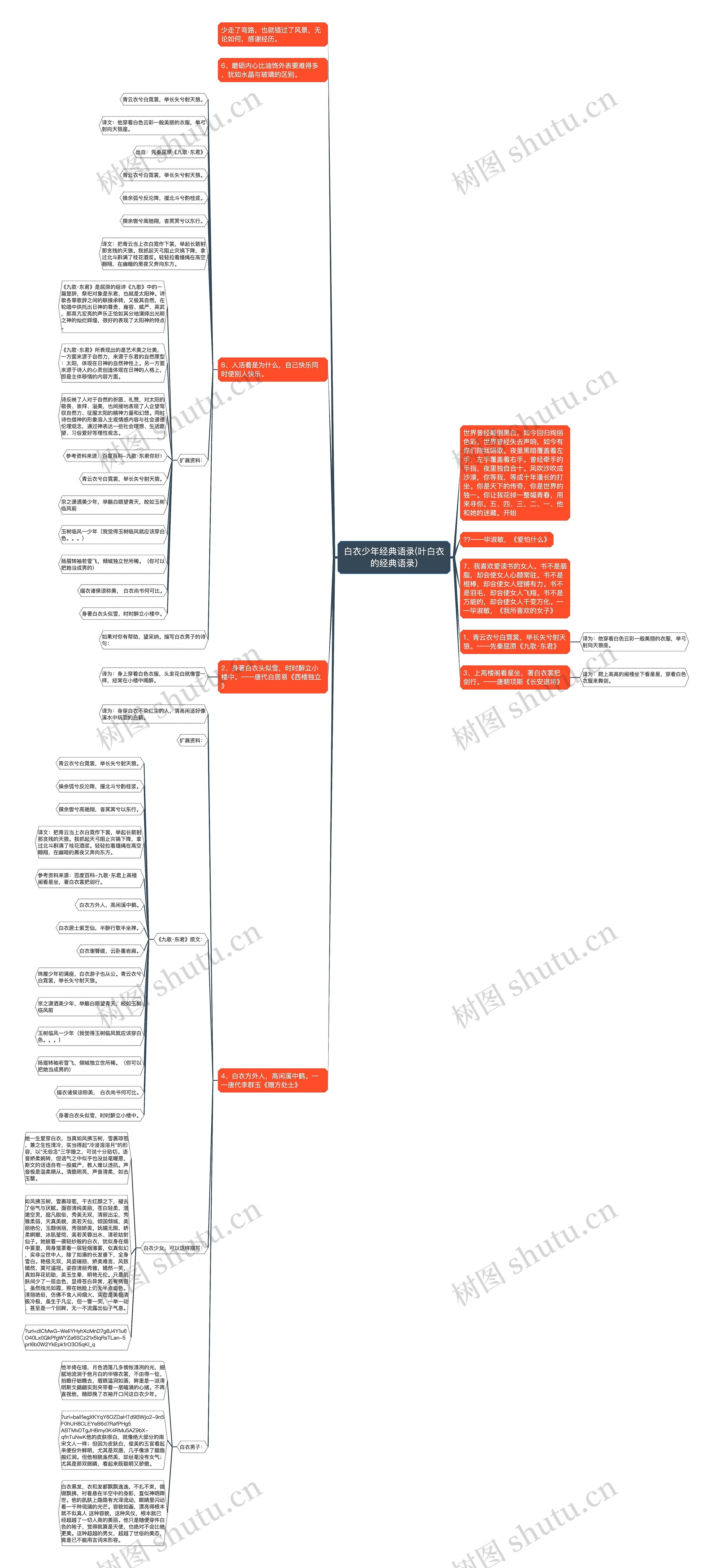 白衣少年经典语录(叶白衣的经典语录)思维导图