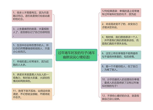 过年堵车时发的句子(堵车幽默说说心情短语)