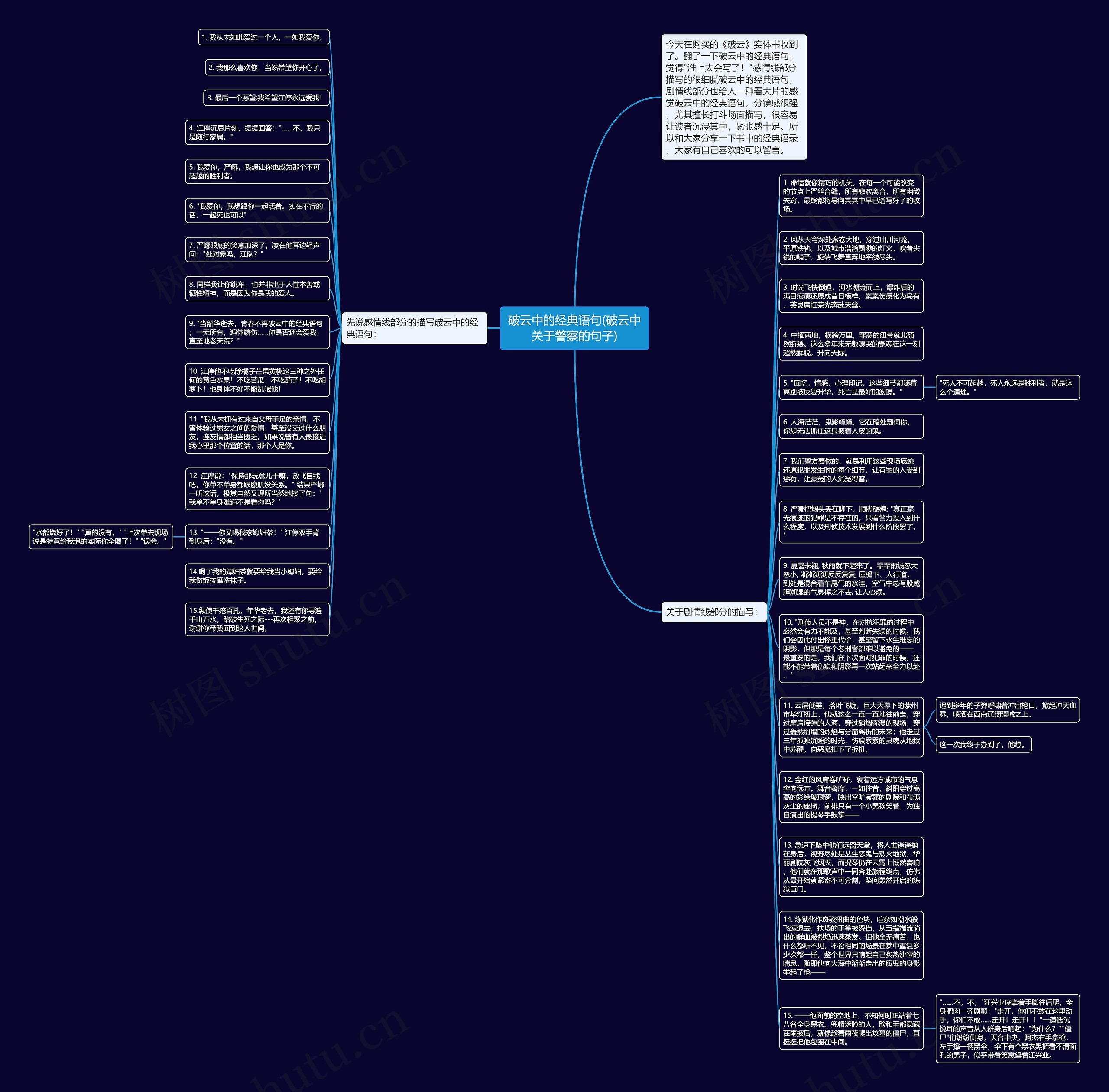 破云中的经典语句(破云中关于警察的句子)思维导图
