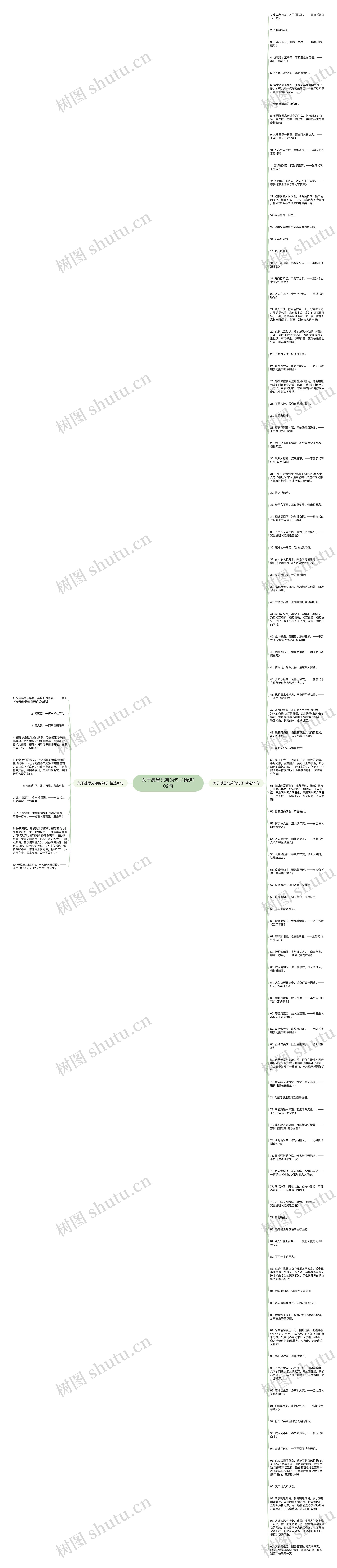 关于感恩兄弟的句子精选109句思维导图