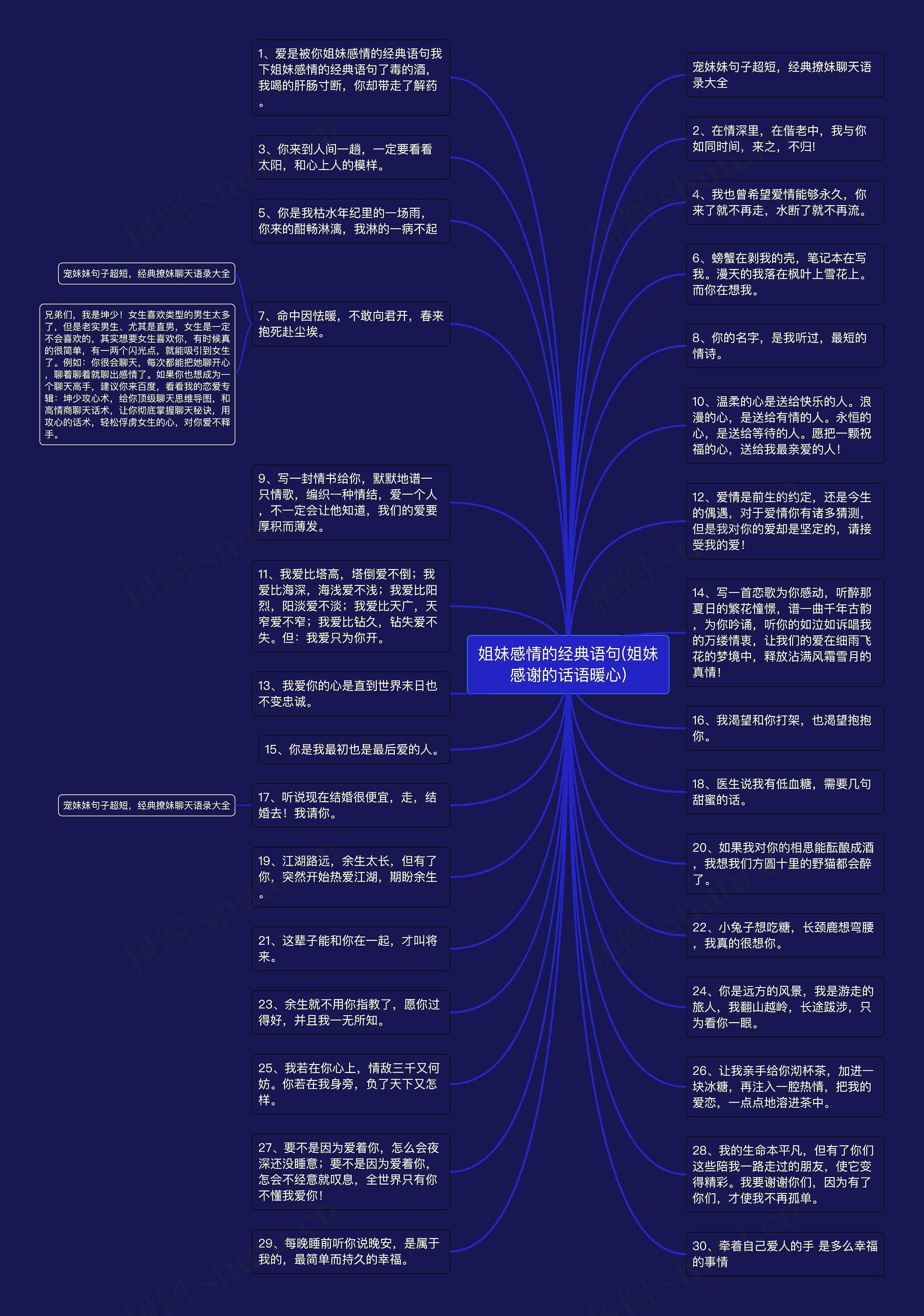 姐妹感情的经典语句(姐妹感谢的话语暖心)思维导图