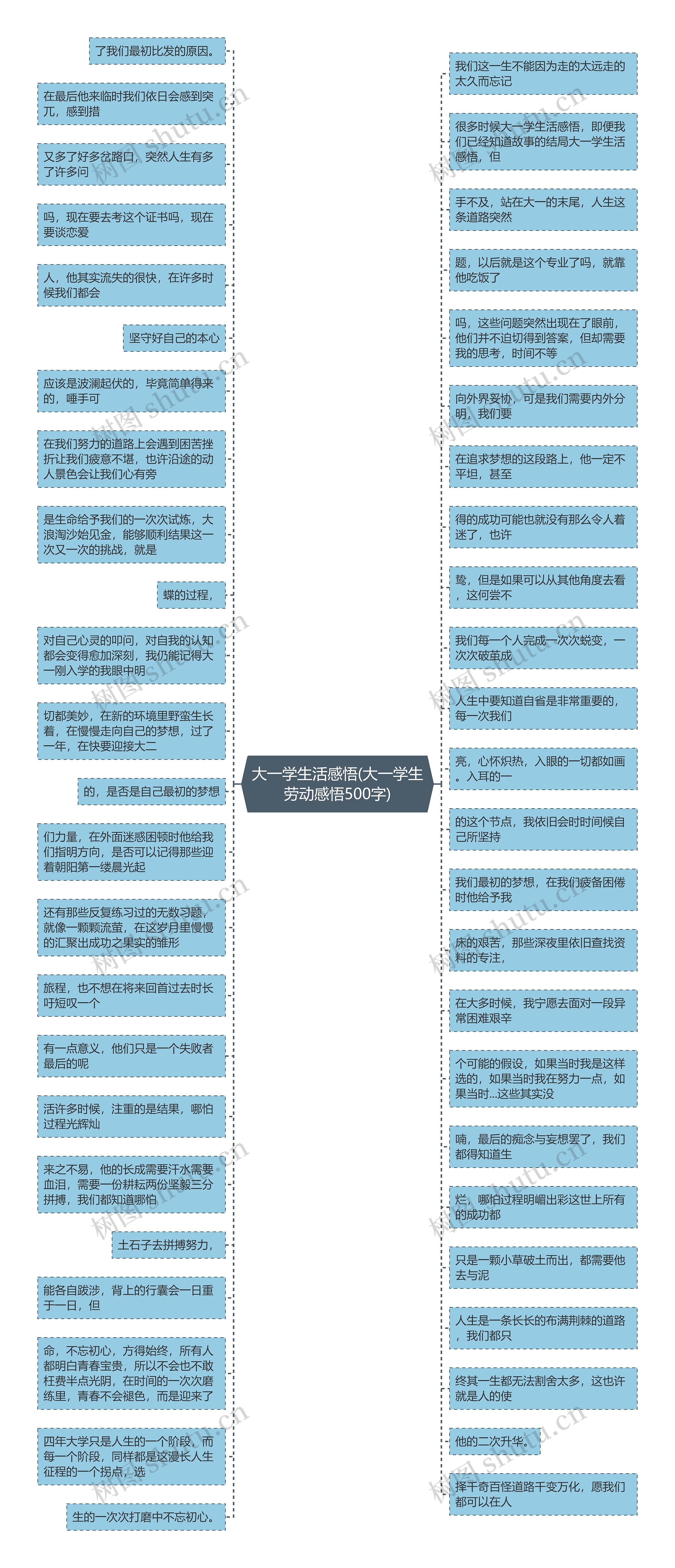 大一学生活感悟(大一学生劳动感悟500字)思维导图