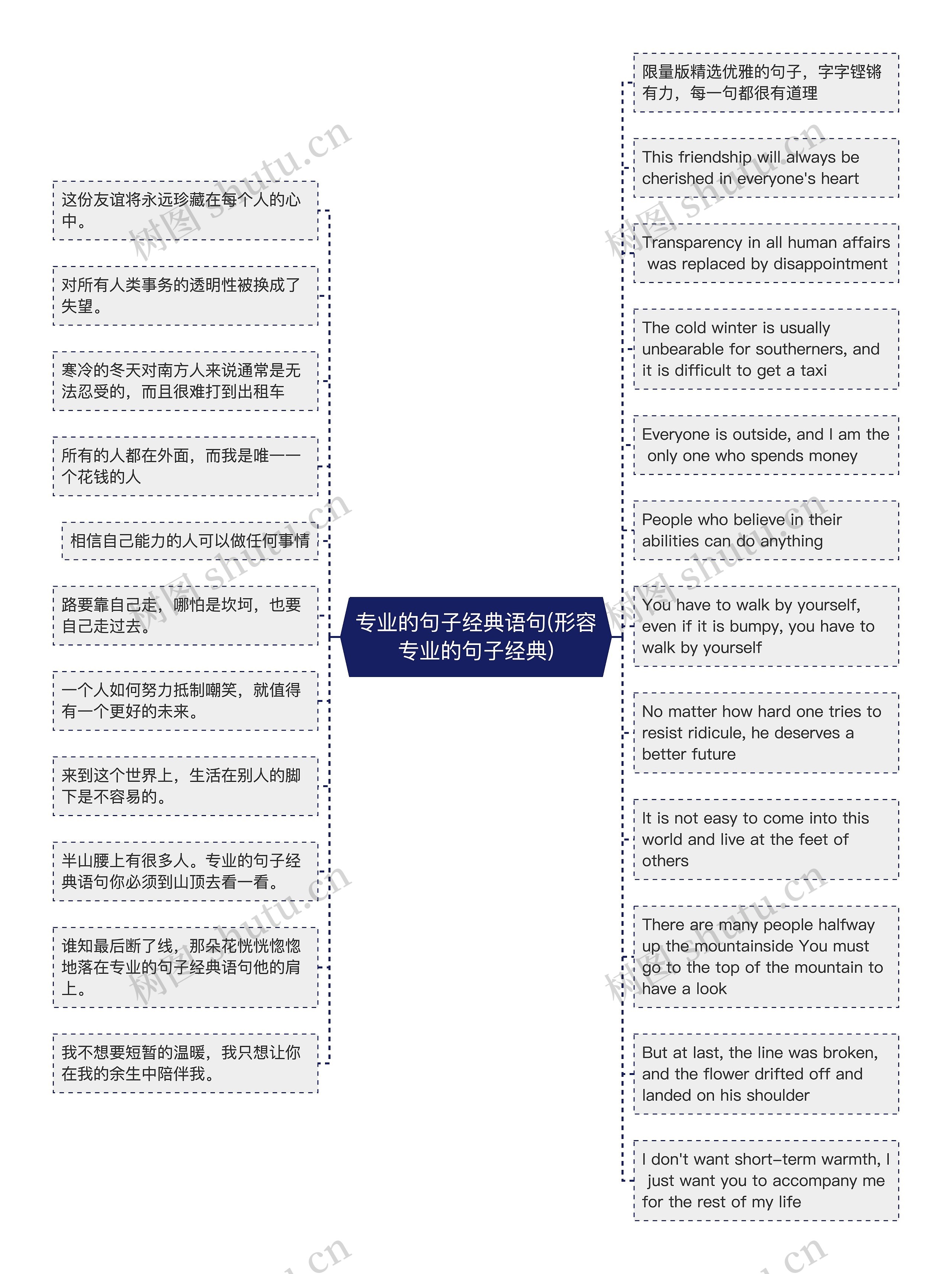 专业的句子经典语句(形容专业的句子经典)思维导图