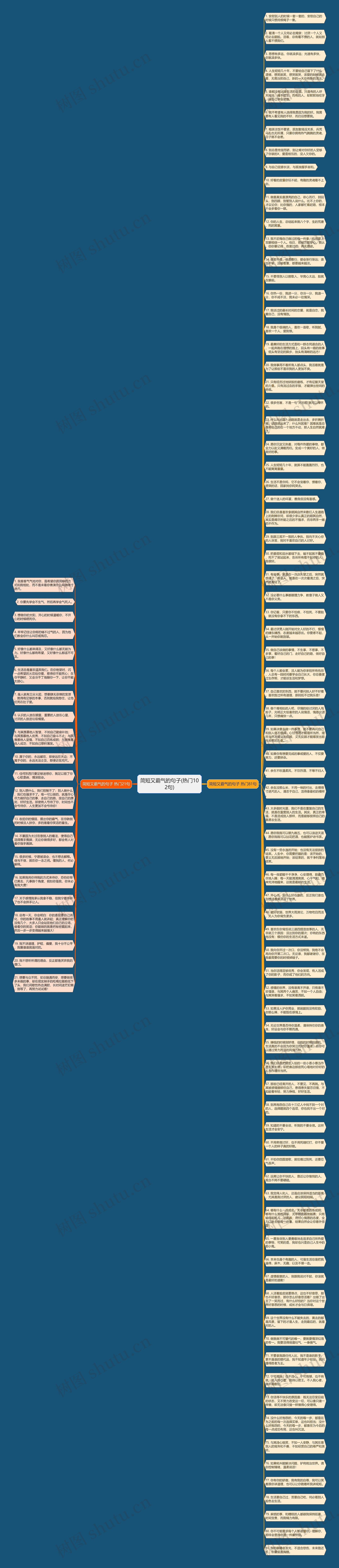 简短又霸气的句子(热门102句)思维导图