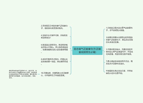 励志霸气正能量句子(正能量视频男生必看)