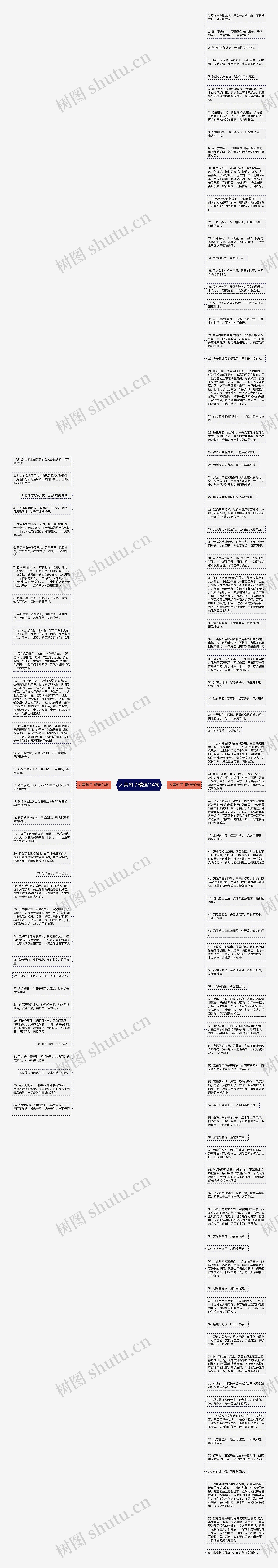人美句子精选114句思维导图高清图 人美句子精选114句思维导图