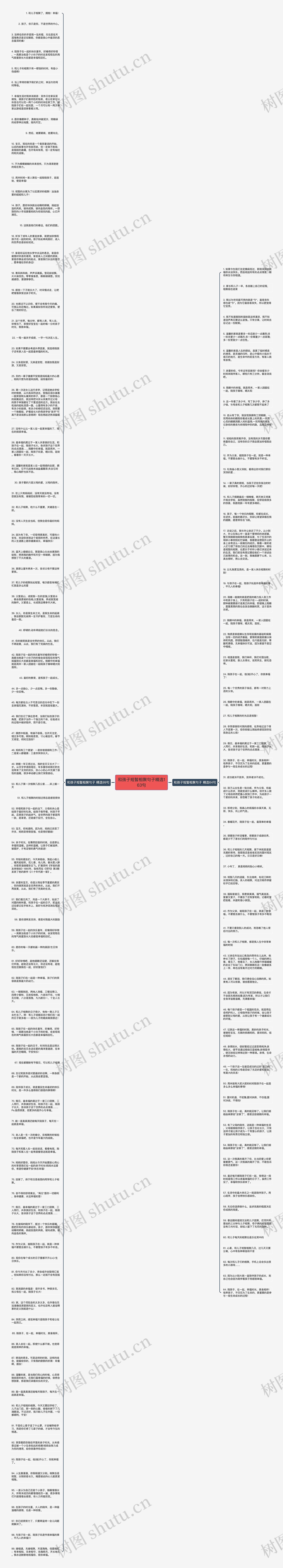 和孩子短暂相聚句子精选163句思维导图