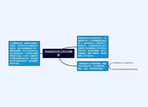 学前班班主任工作计划思路