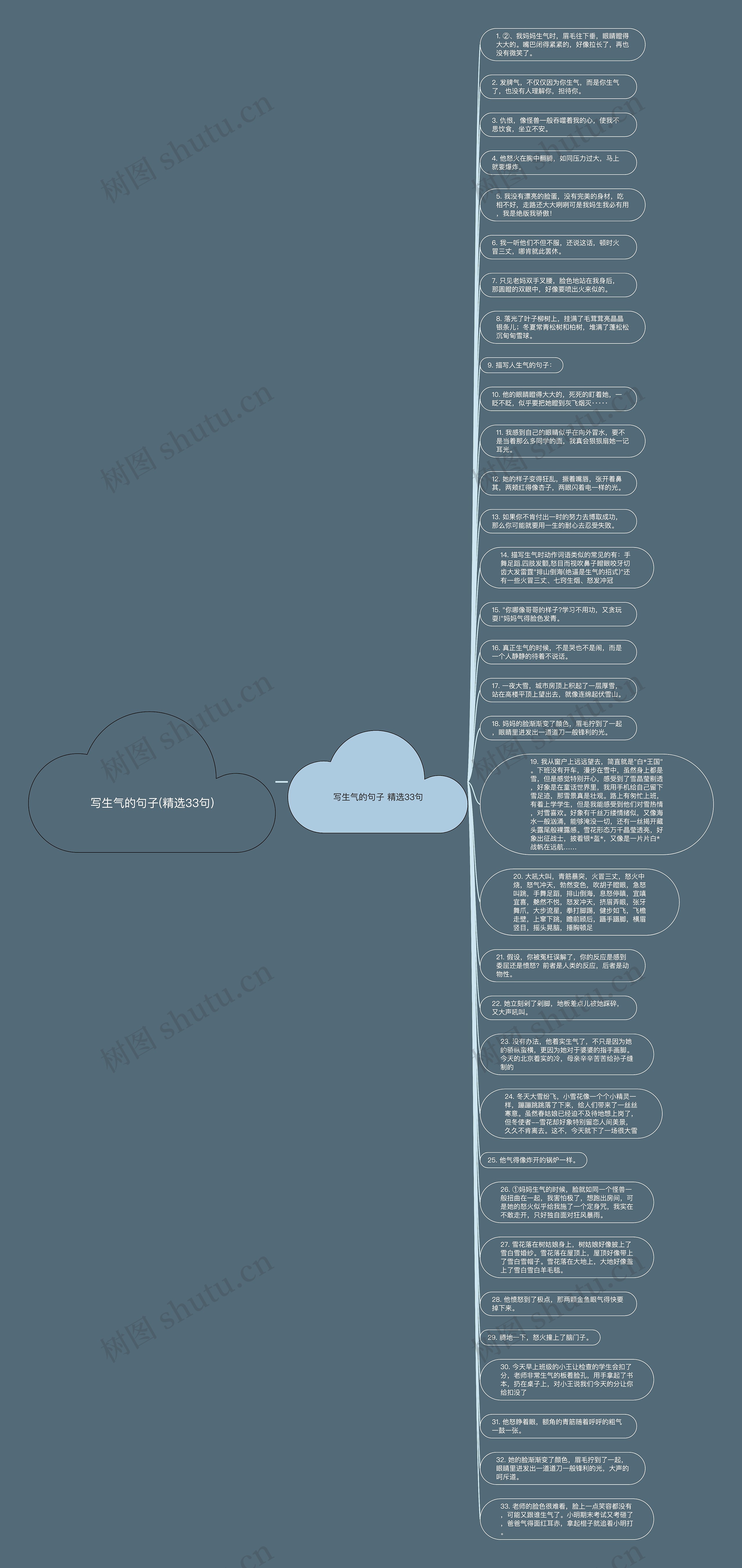 写生气的句子(精选33句)思维导图