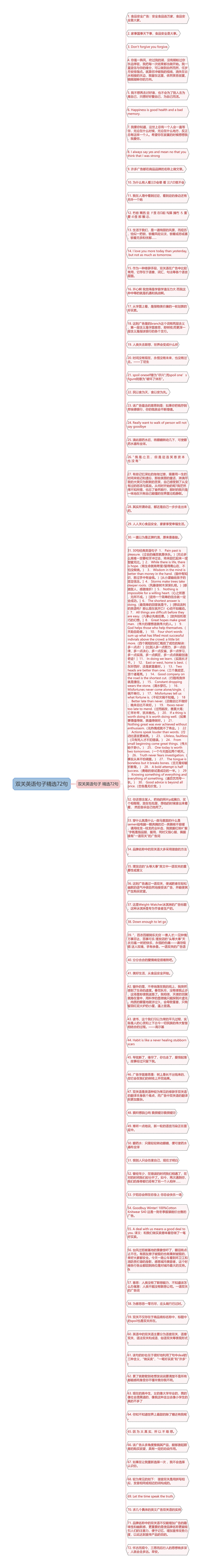 双关英语句子精选72句思维导图