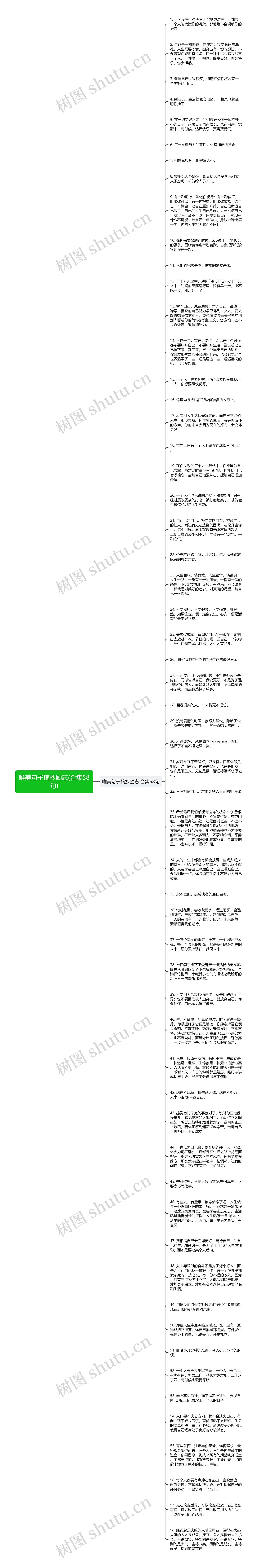 唯美句子摘抄励志(合集58句)思维导图