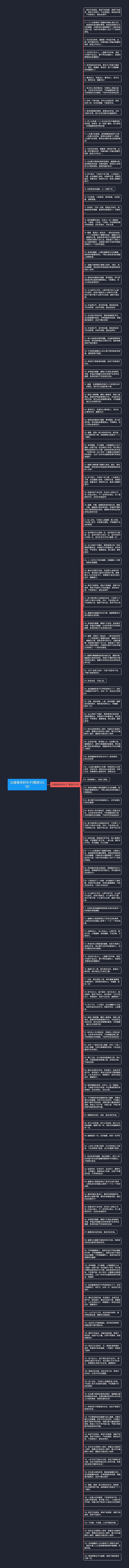 比喻身体的句子(精选122句)思维导图