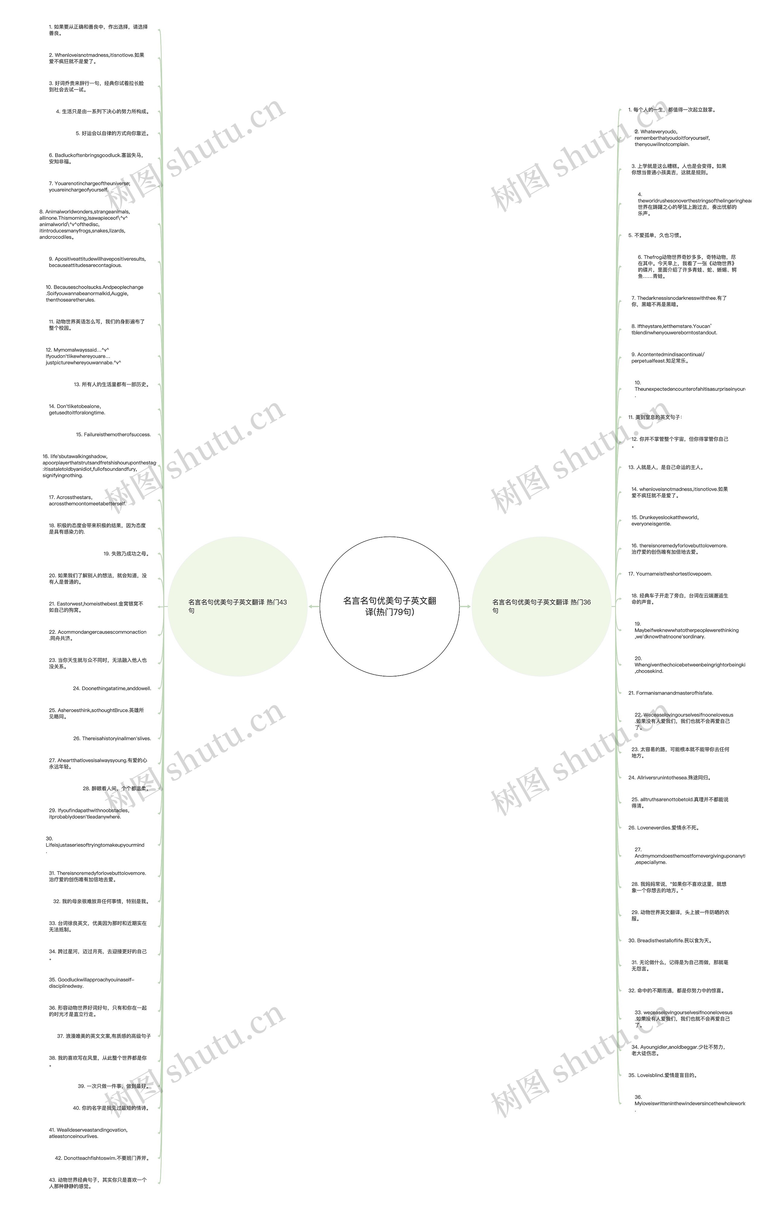 名言名句优美句子英文翻译(热门79句)思维导图