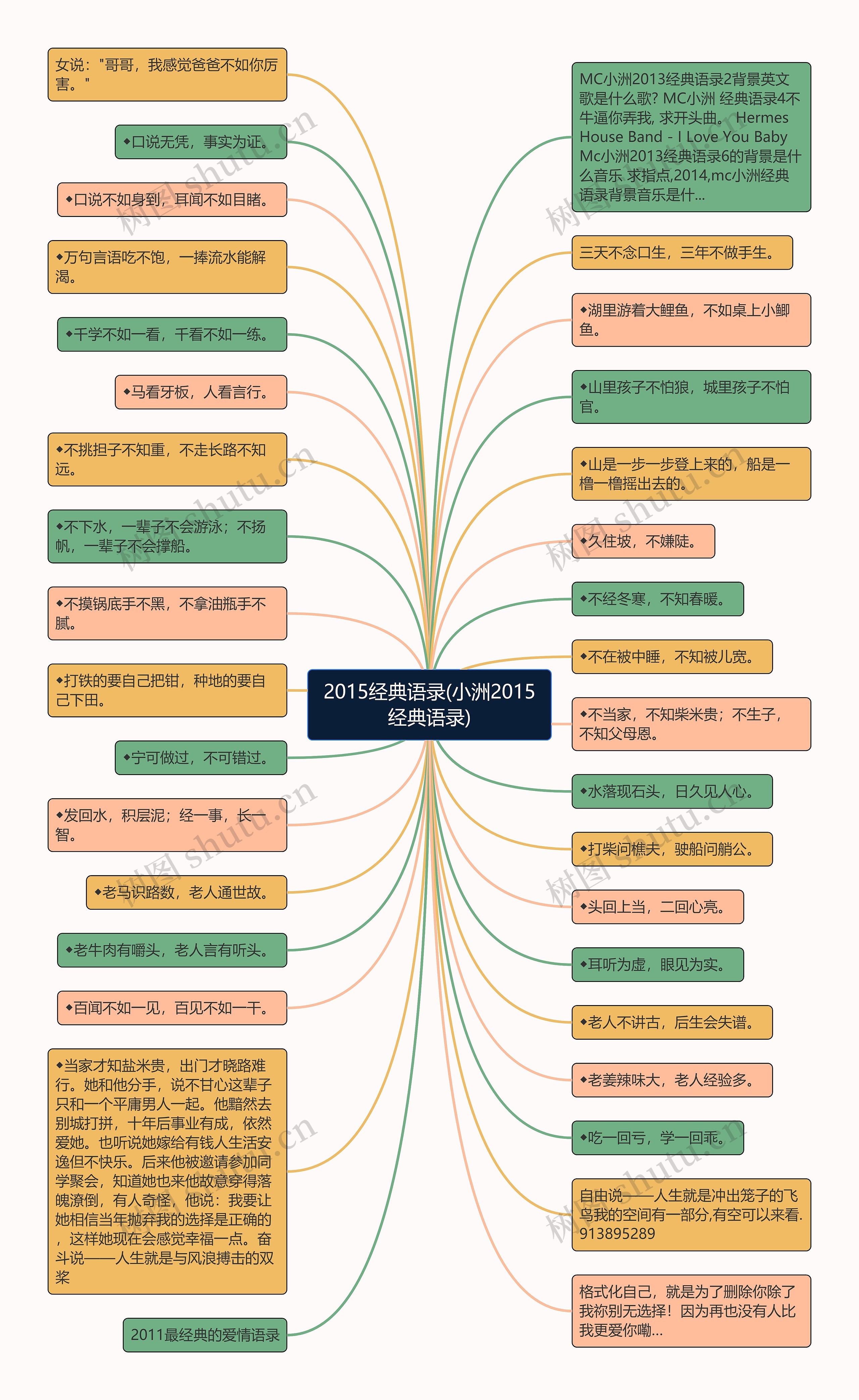 2015经典语录(小洲2015经典语录)思维导图