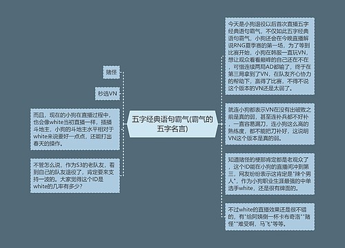 五字经典语句霸气(霸气的五字名言)