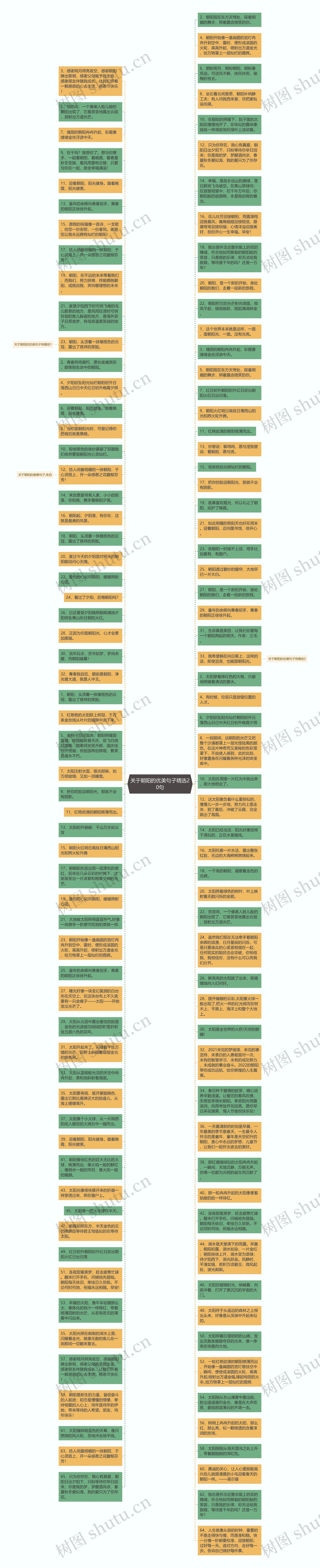 关于朝阳的优美句子精选20句思维导图