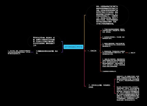 2015年出纳工作计划