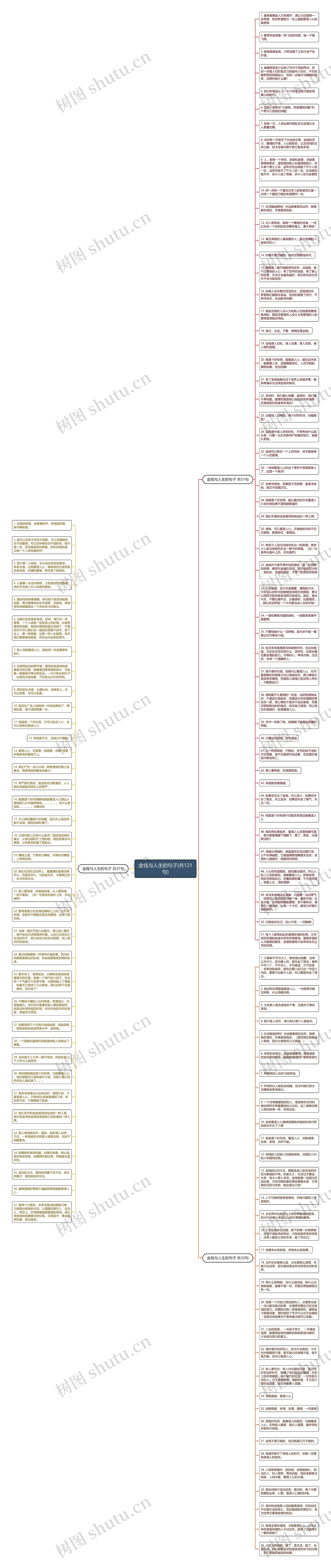 金钱与人生的句子(共121句)思维导图
