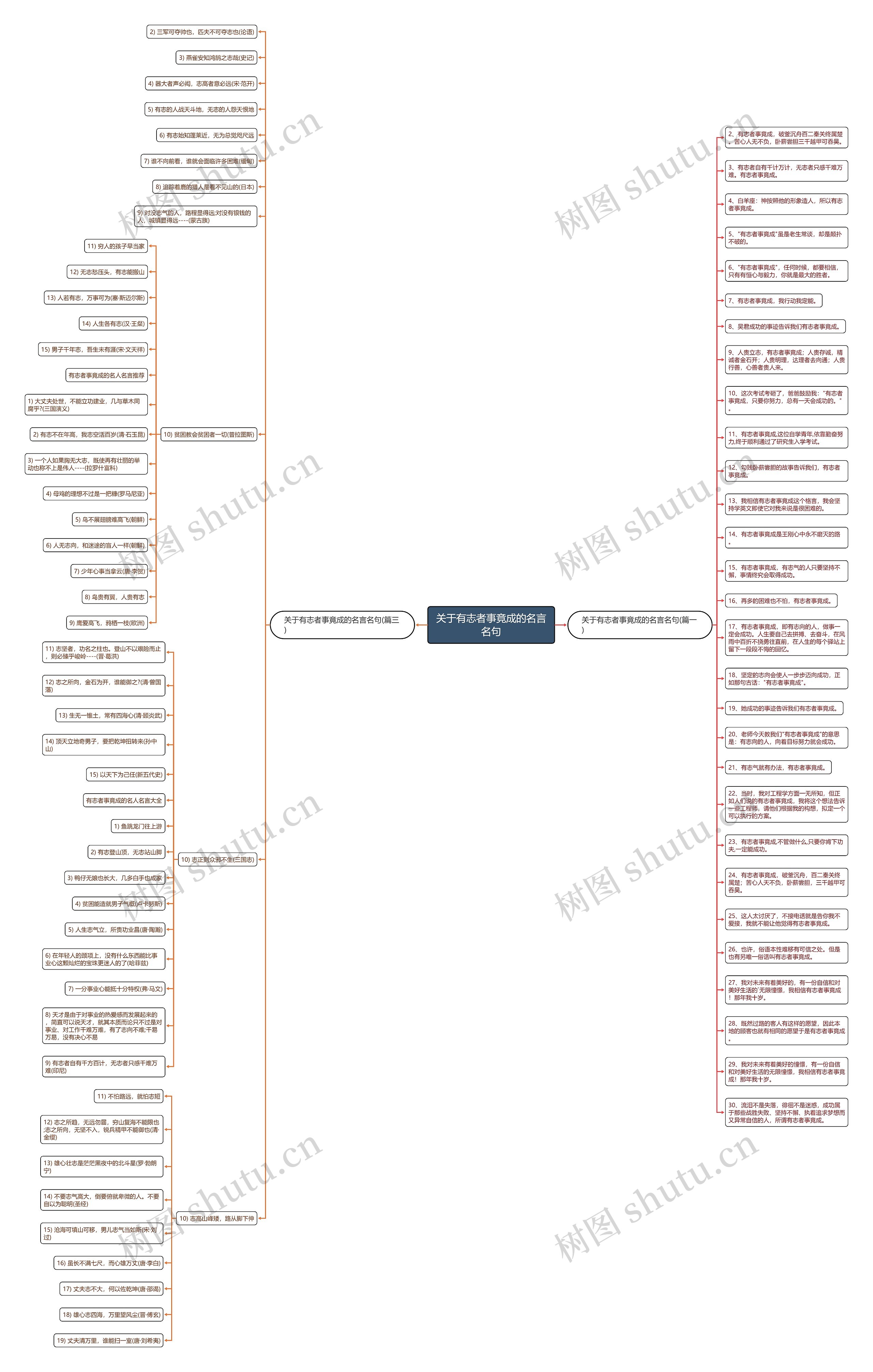 关于有志者事竟成的名言名句思维导图