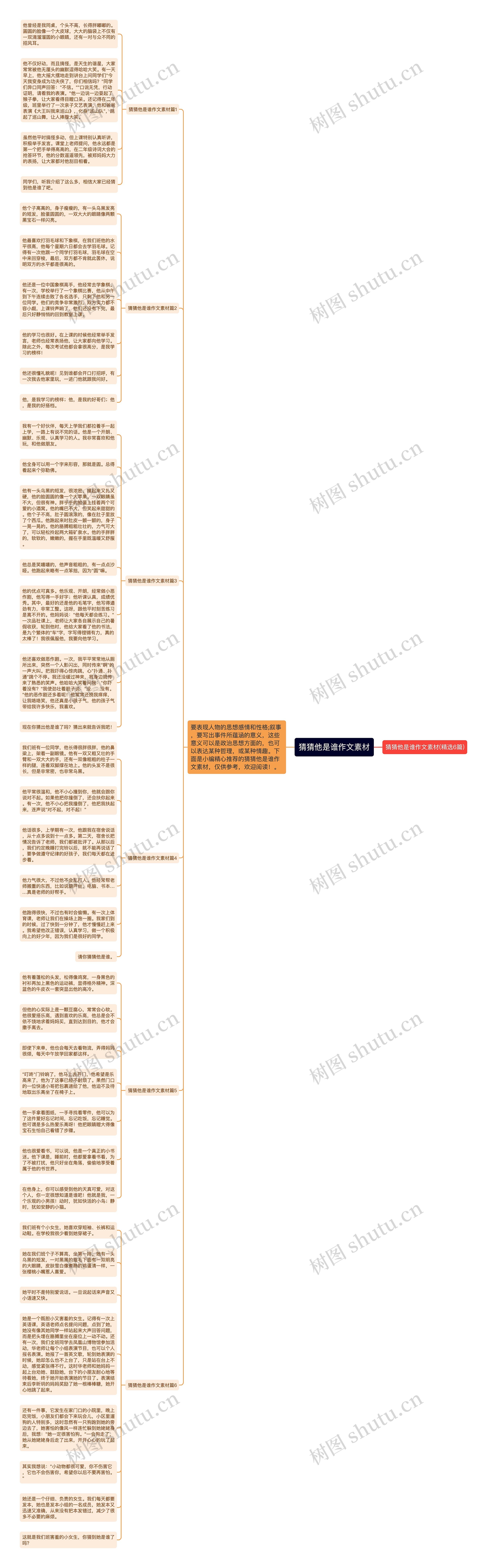 猜猜他是谁作文素材思维导图