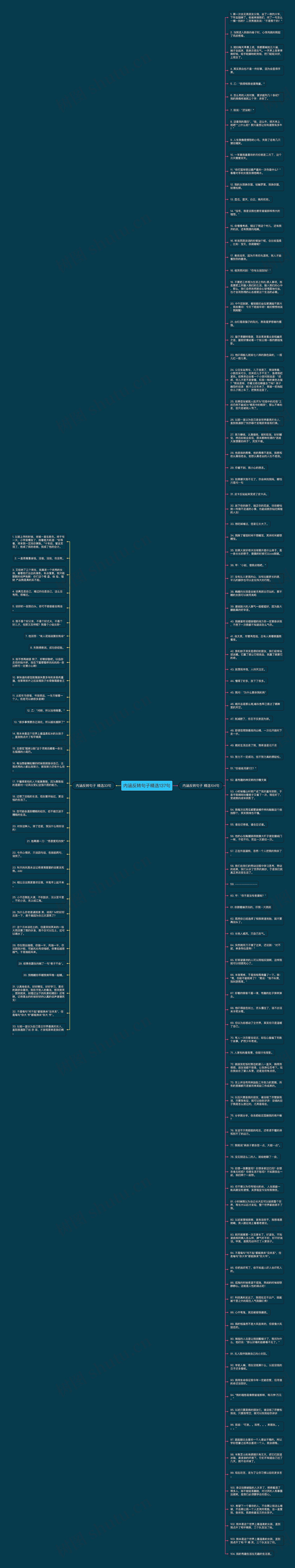 内涵反转句子精选137句思维导图高清图 内涵反转句子精选137句思维导图