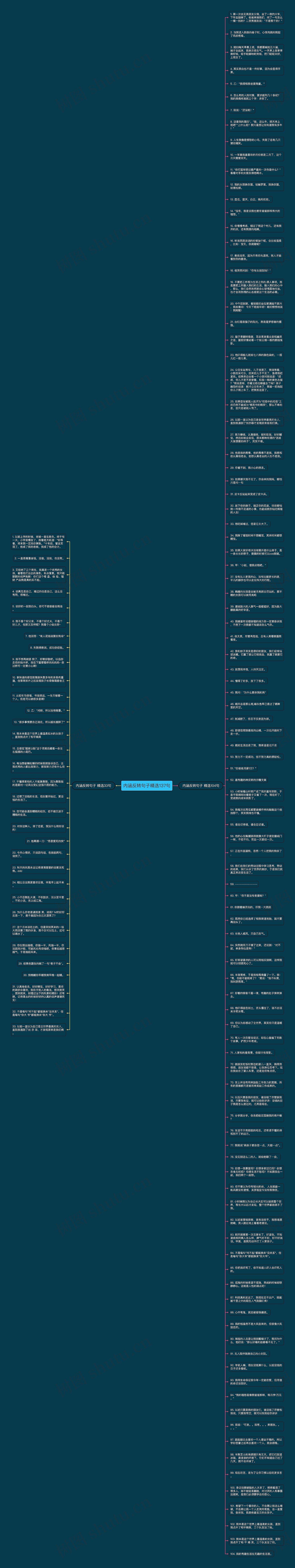 内涵反转句子精选137句思维导图
