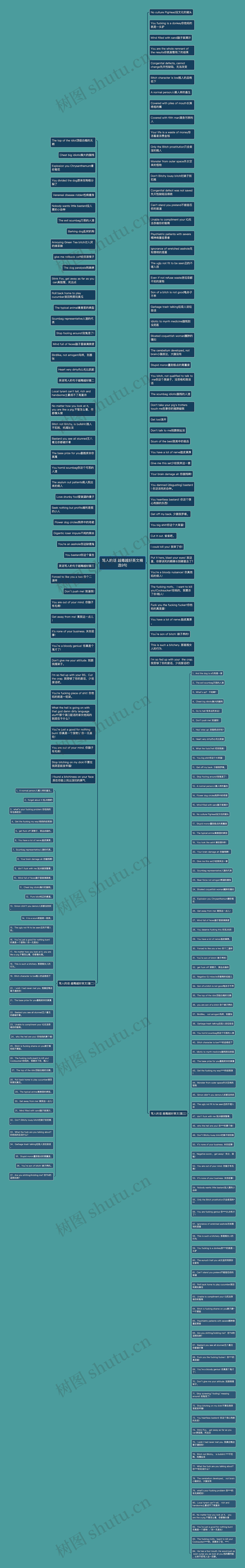 骂人的话 越毒越好英文精选9句思维导图