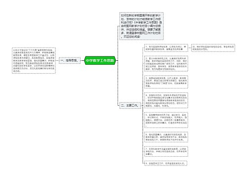 中学教学工作思路