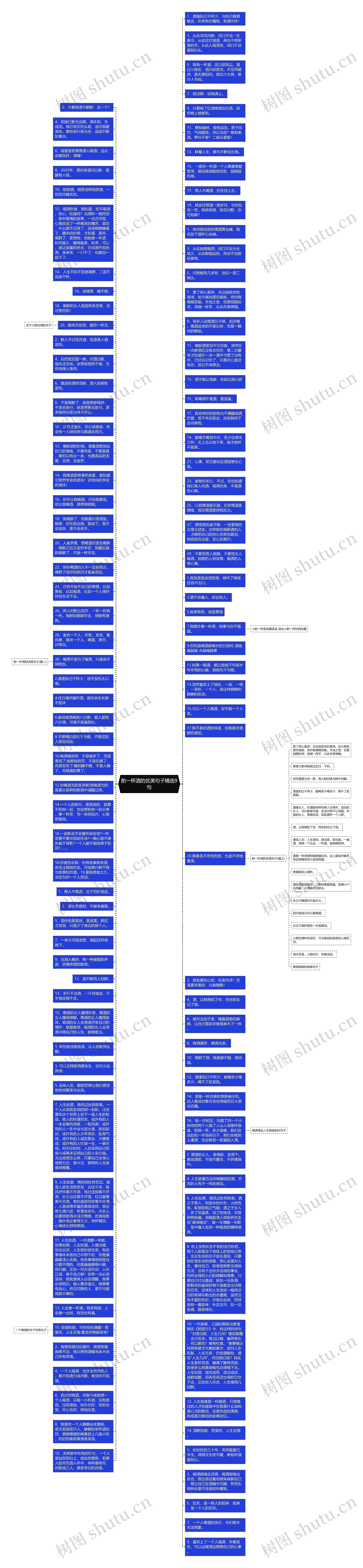 酌一杯酒的优美句子精选9句思维导图