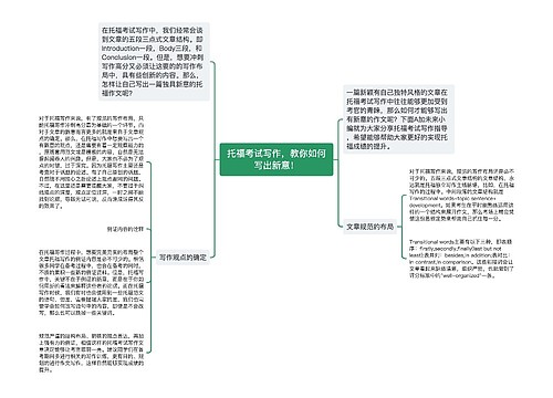 托福考试写作，教你如何写出新意！