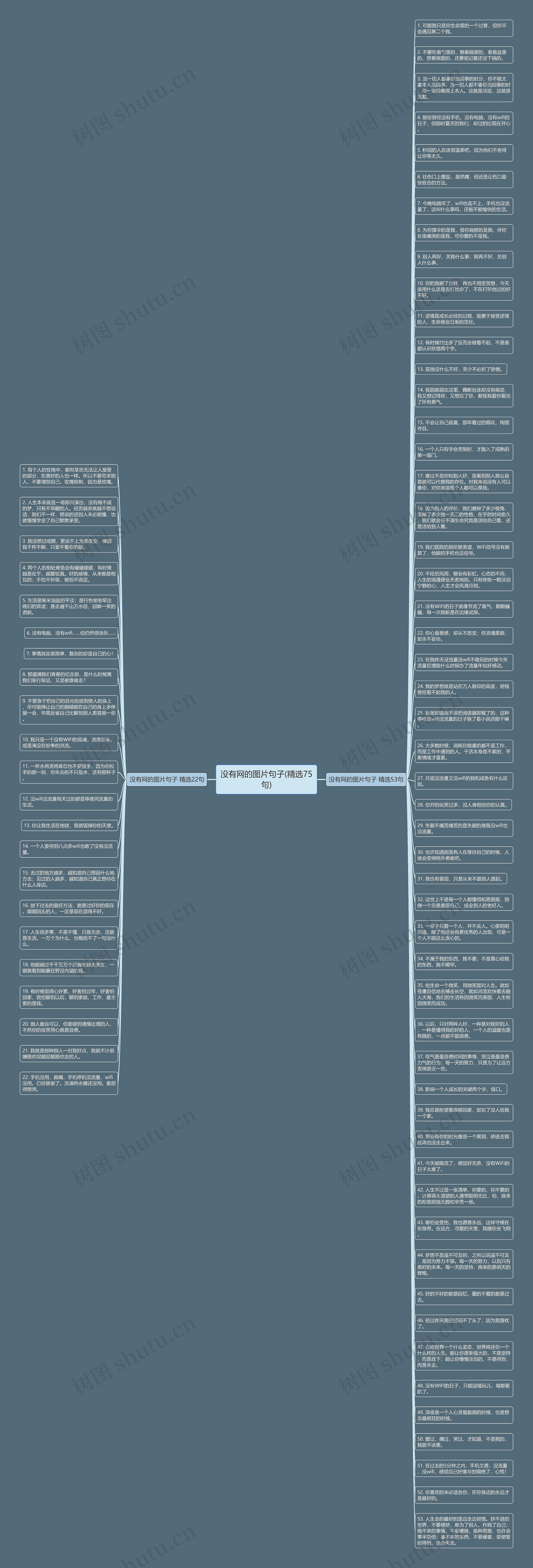 没有网的图片句子(精选75句)思维导图