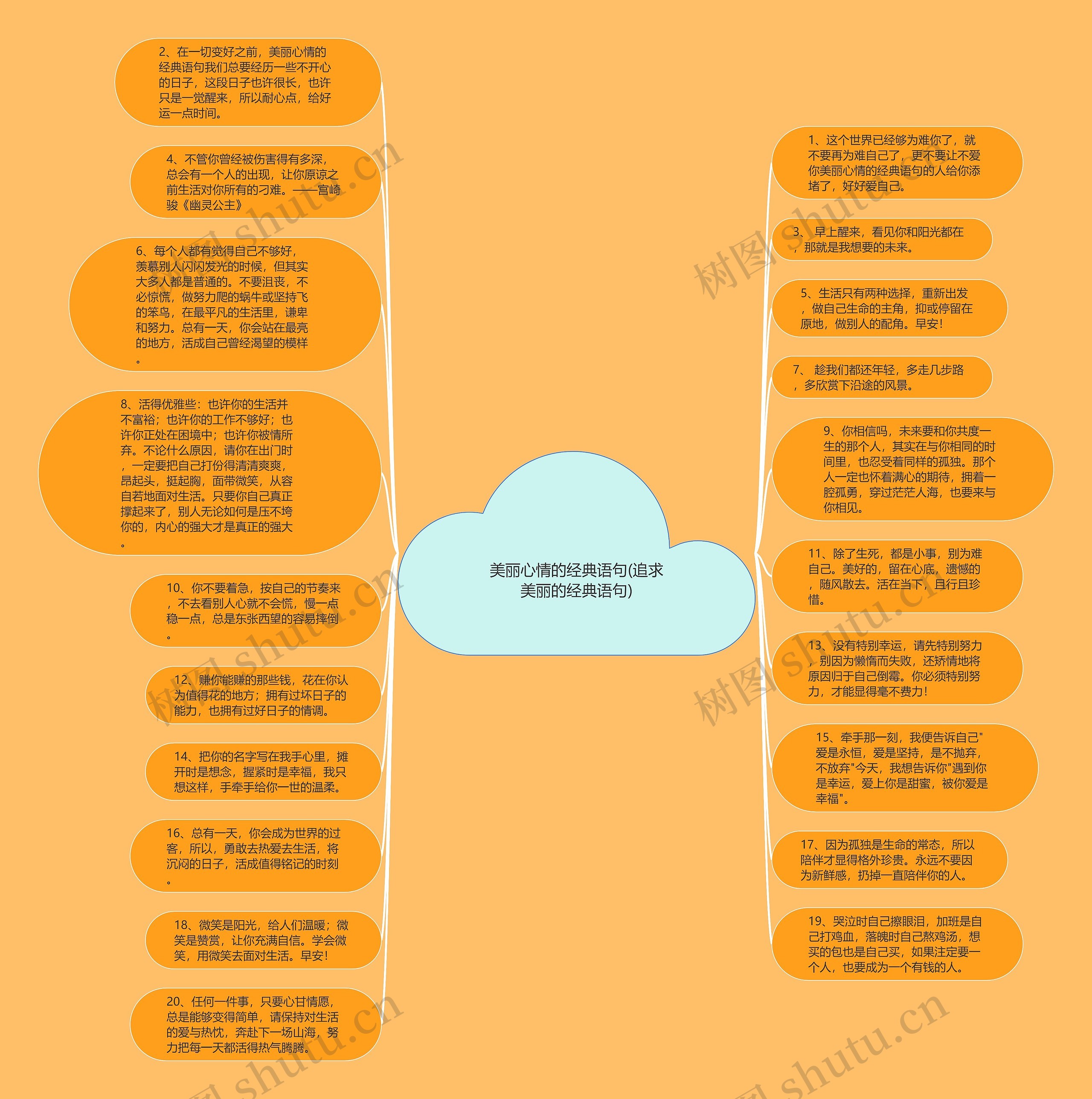 美丽心情的经典语句(追求美丽的经典语句)思维导图