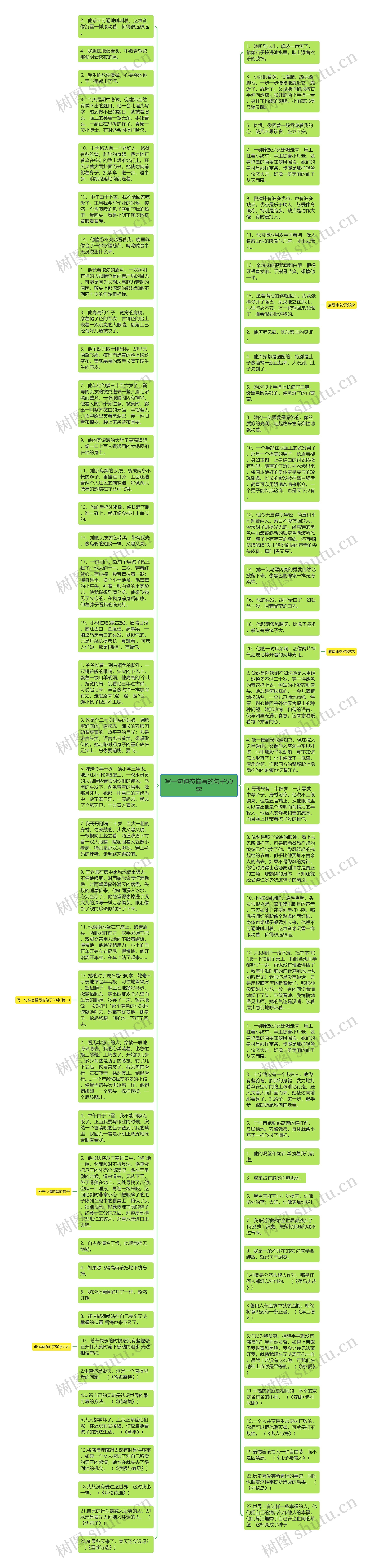 写一句神态描写的句子50字思维导图