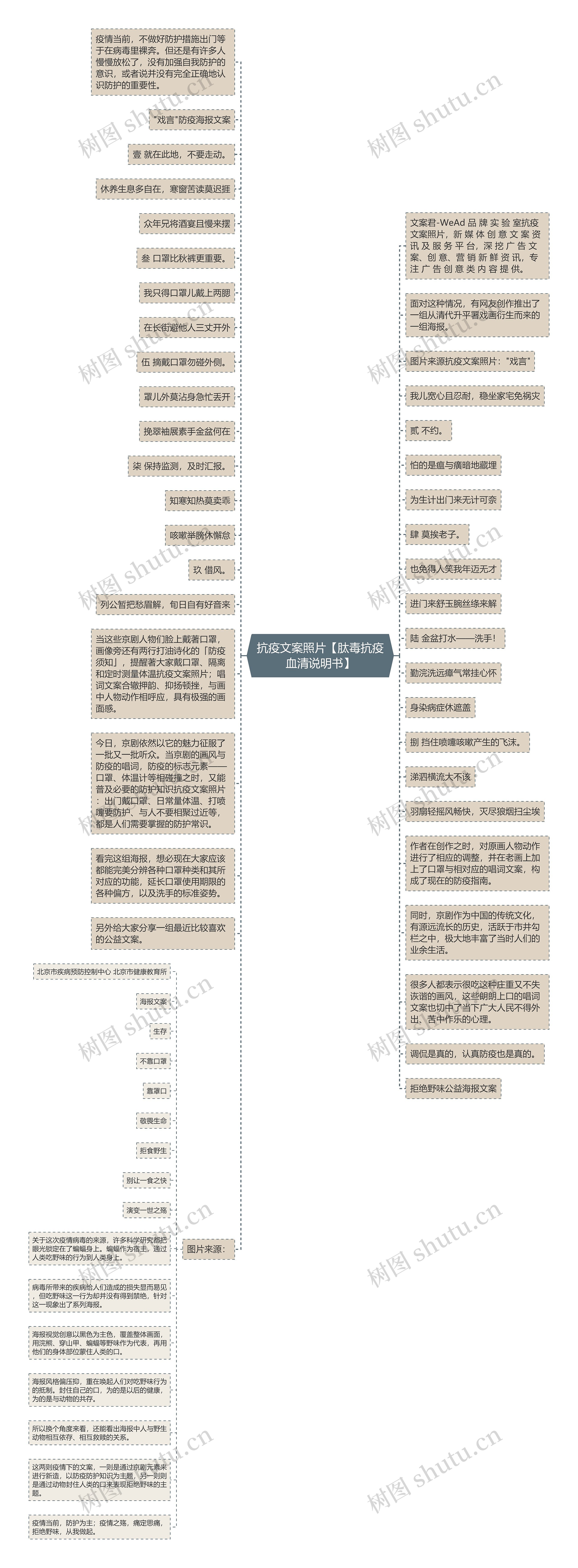 抗疫文案照片【肽毒抗疫血清说明书】思维导图