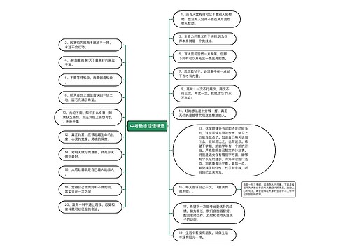 中考励志话语精选