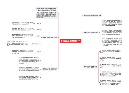 高考政治选择题答题技巧