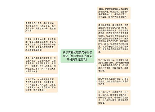 关于青春的唯美句子励志简短【励志青春的古风句子唯美简短意境】