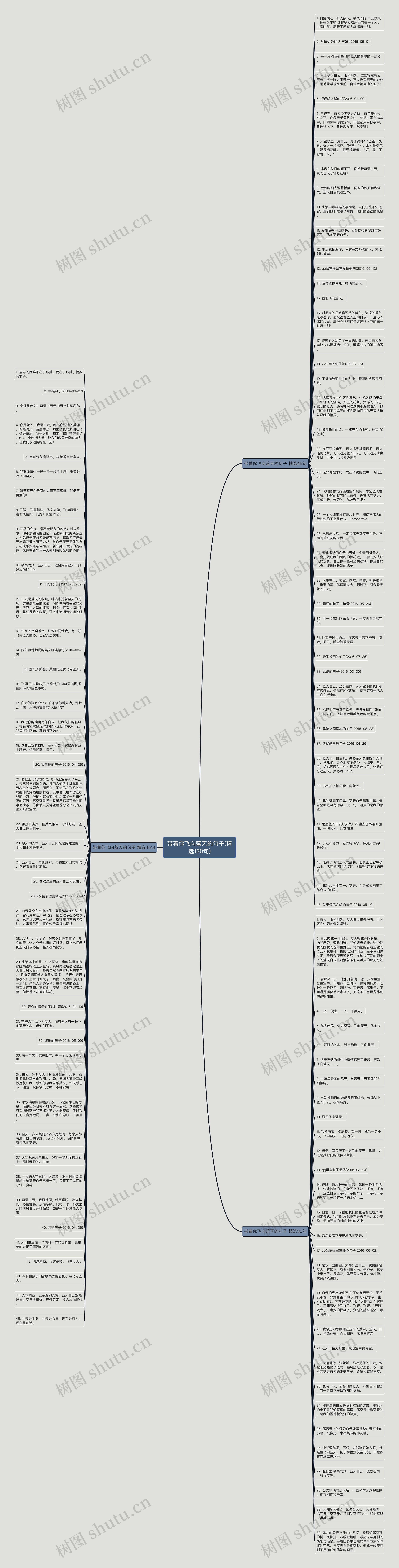 带着你飞向蓝天的句子(精选120句)思维导图